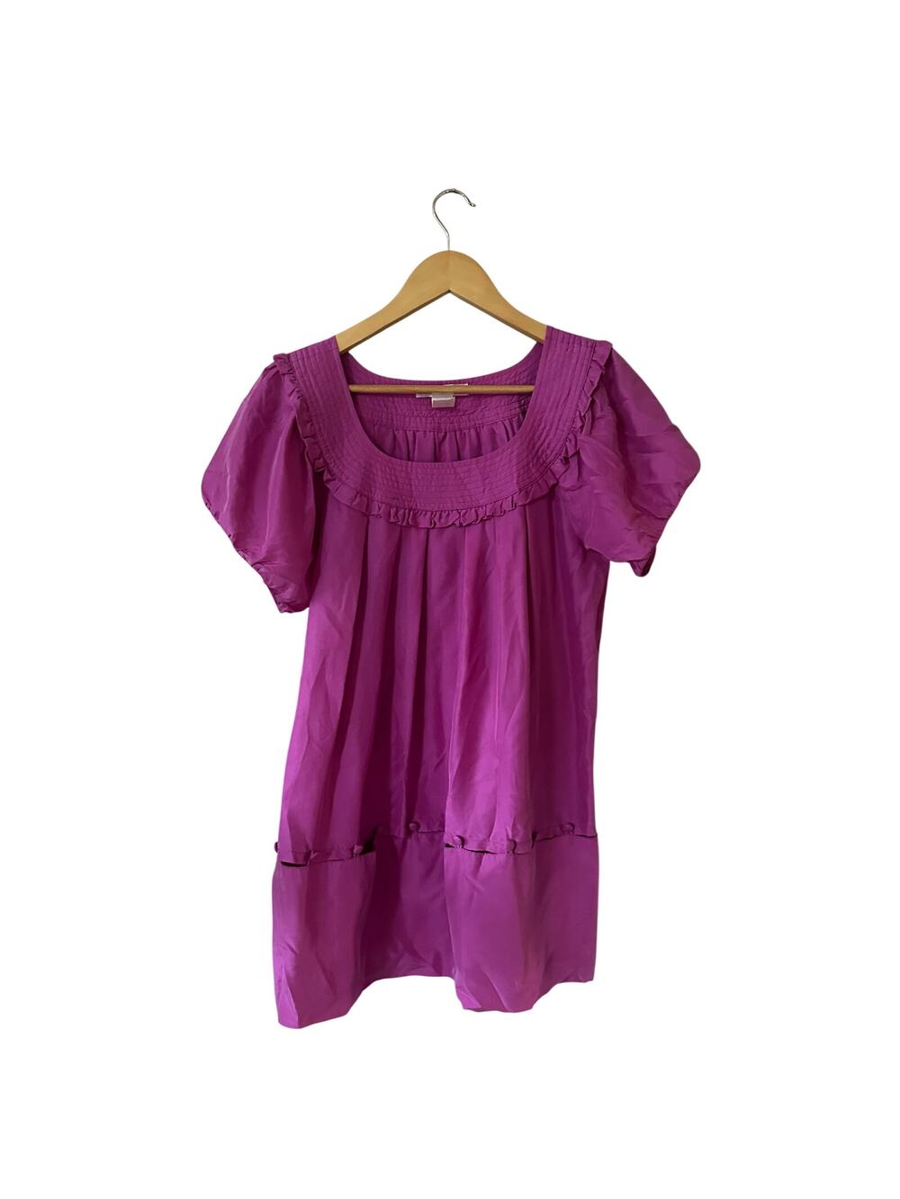 Miss Closet Purple Silk Baby Doll Dress Size Large